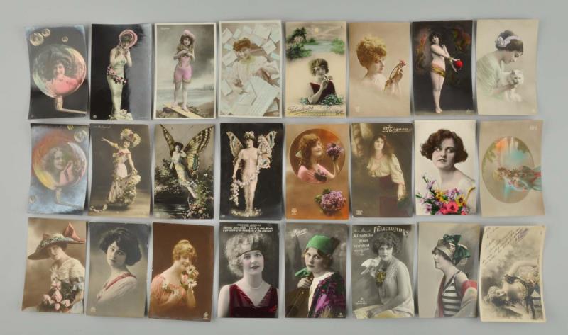 Appraisal: Lot of Colorized Real Photo Postcards This lot includes colorized