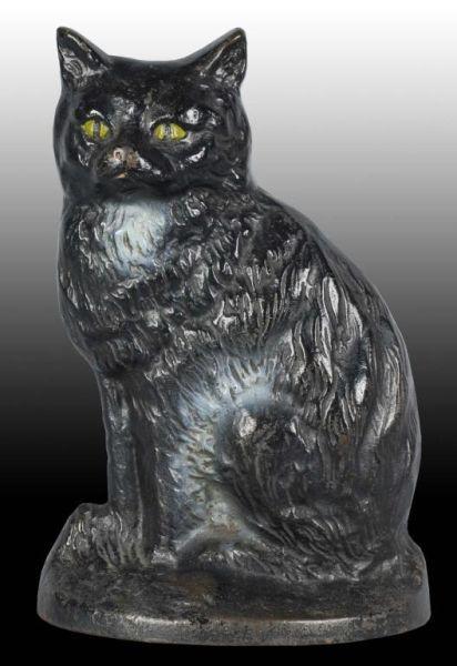 Appraisal: Sitting Cat Cast Iron Doorstop Description Made by Creations Co