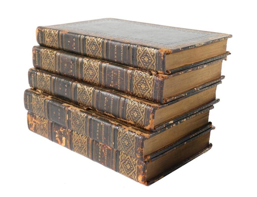 Appraisal: Five volume set of The Works of Byron each beautifully