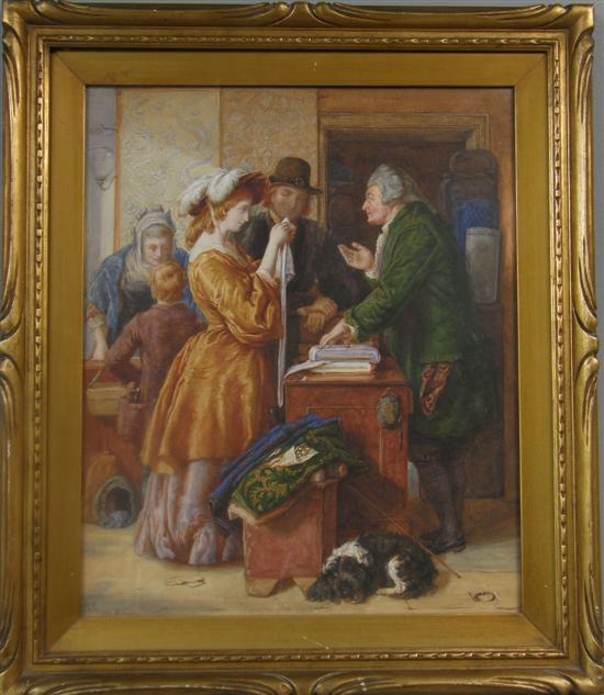 Appraisal: After Augustus Edwin Mulready 'Choosing the wedding dress' signed E