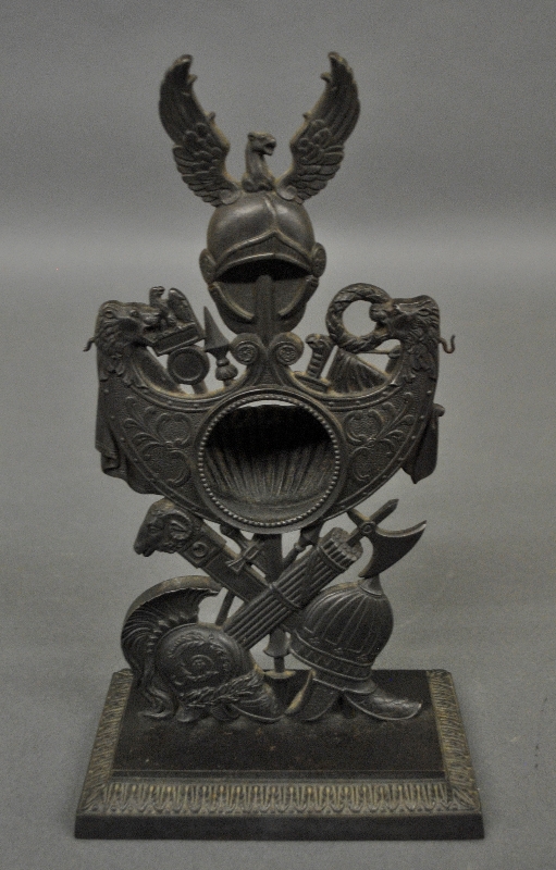 Appraisal: - German metal watch holder with winged eagle lion heads