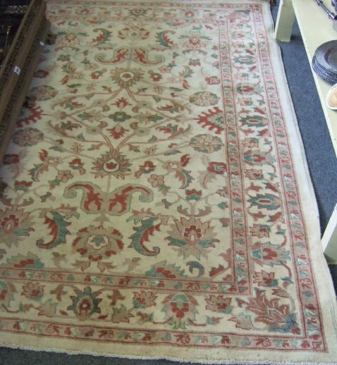 Appraisal: A modern Persian rug the straw field with an allover