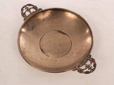 Appraisal: A silver twin-handled bowl Deakin Francis Birmingham of shallow form