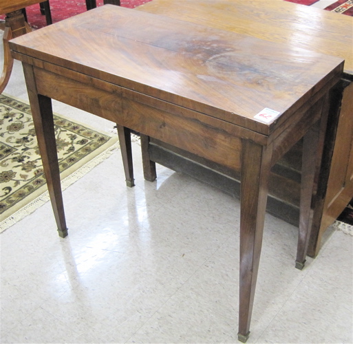 Appraisal: FEDERAL PERIOD MAHOGANY GAME TABLE American late th early th