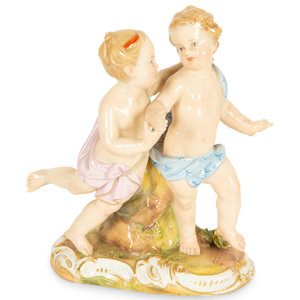 Appraisal: A Meissen Porcelain Figural Group of Two Putti th Century