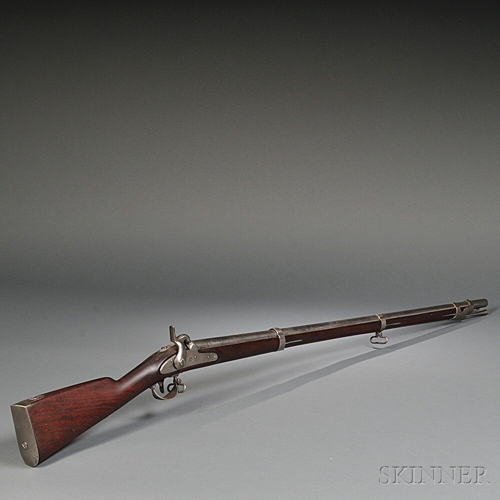 Appraisal: U S Model Percussion Musket c walnut stock with iron