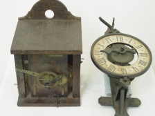 Appraisal: Oak Mission-style wall clock as is and a Columbian Exposition