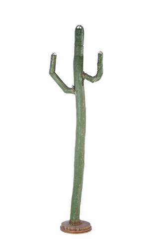 Appraisal: HENRY EL KAIM Cactus-shaped three-arm floor lamp of gessoed and