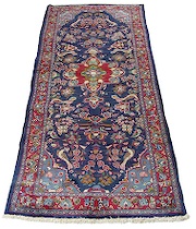 Appraisal: Sarouk Carpet ca th Century Elegant Sarouk runner features a