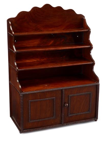 Appraisal: George IV mahogany wall shelfcirca