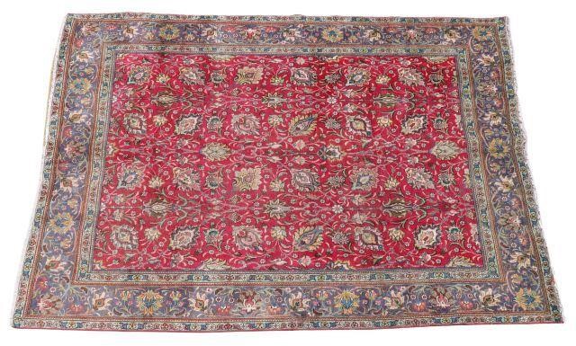 Appraisal: Hand-tied Persian Tabriz rug approx ' l ' w