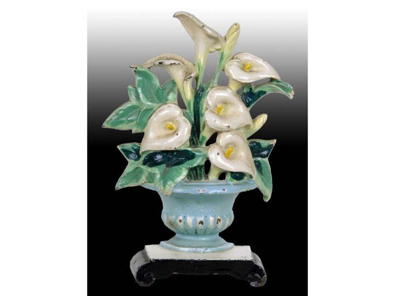 Appraisal: Calla Lilies Cast Iron Doorstop Description - '' x -