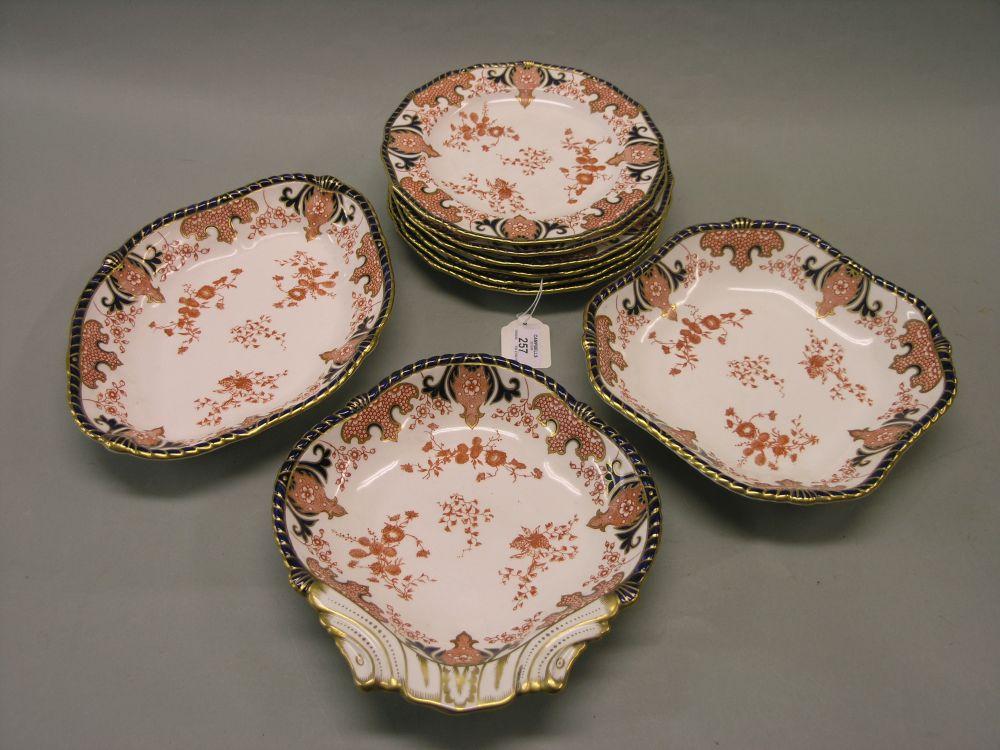 Appraisal: A late Victorian Royal Crown Derby dessert service nine pieces