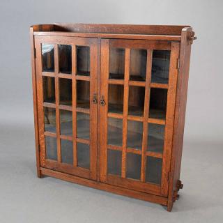 Appraisal: LJG Double Door Bookcase LJG Double Door Bookcase Length inches