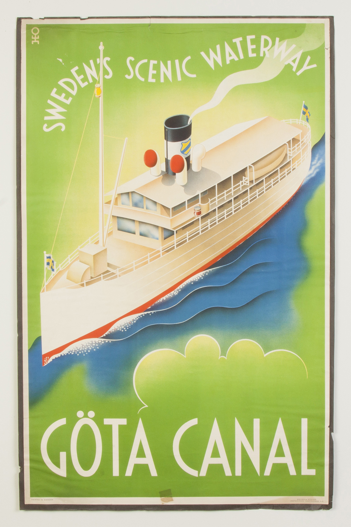 Appraisal: Gota Canal Sweden's Scenic Waterway Vintage Travel Poster Myer Koster