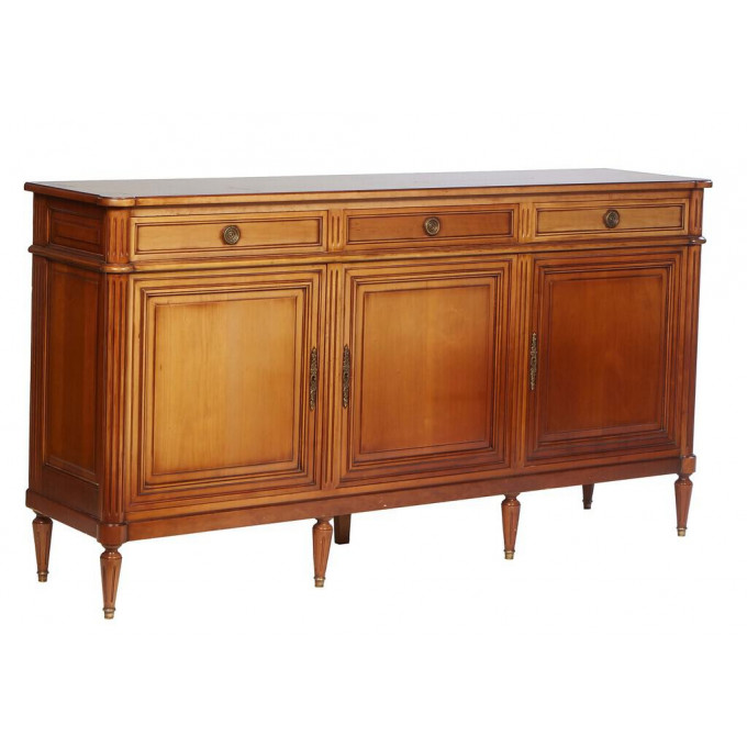 Appraisal: French Louis XVI Style Carved Cherry Sideboard th c the