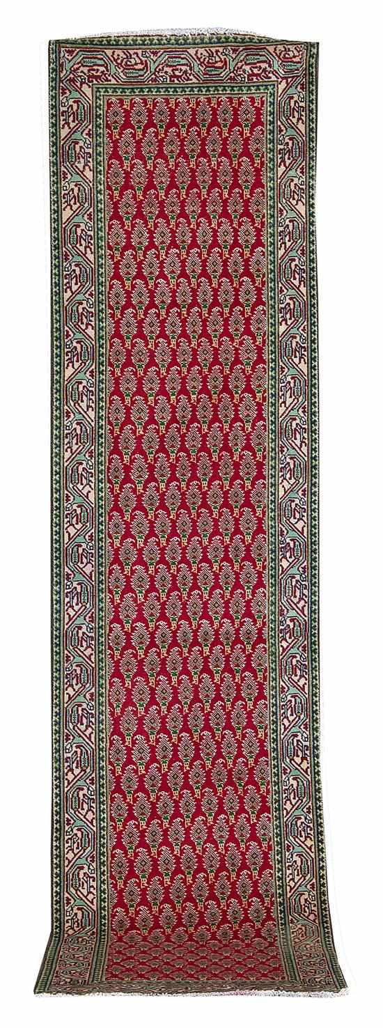 Appraisal: Persian Tabriz runner ' '' x ' '' good overall