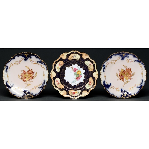 Appraisal: A Royal Worcester dessert plate and a pair of contemporary