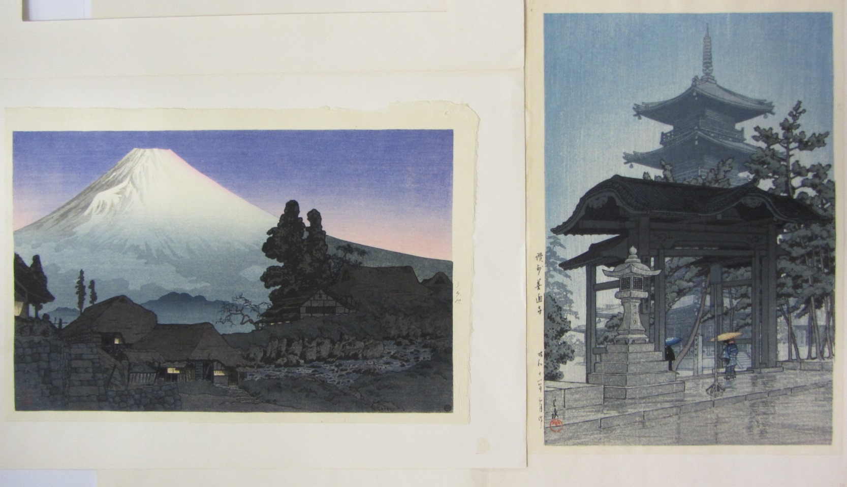 Appraisal: Takahashi Shotei - and Kawase Hasui - two woodblock prints