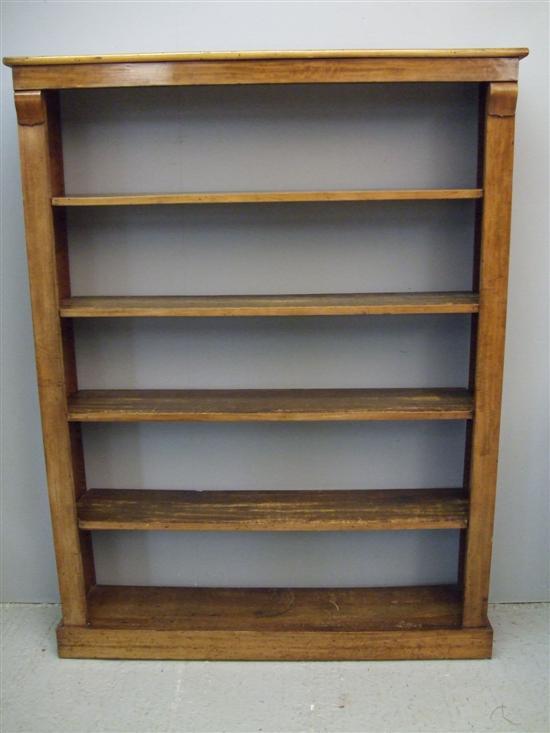 Appraisal: Victorian mahogany open bookcase with four adjustable shelves on plinth