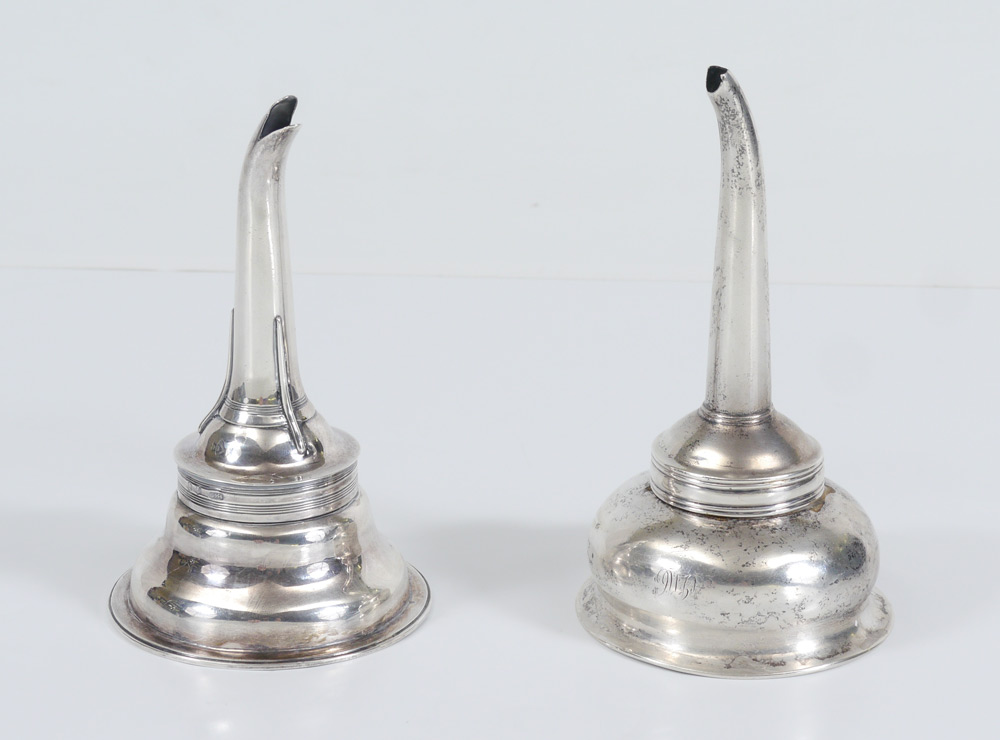 Appraisal: TH CENTURY GEORGE McHATTIE SILVER WINE FUNNEL From early th