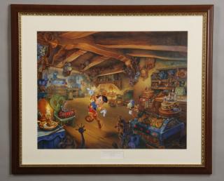 Appraisal: Limited edition framed Pinocchio litho Limited edition framed Disney cartoon