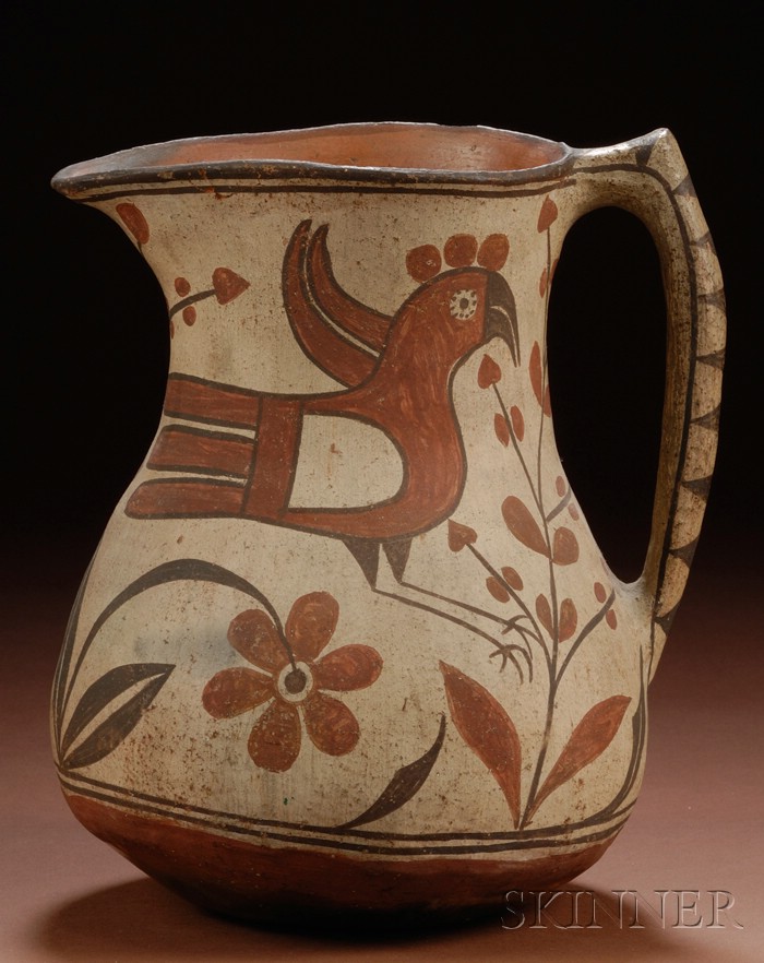 Appraisal: Southwest Painted Pottery Pitcher Zia c first quarter th century