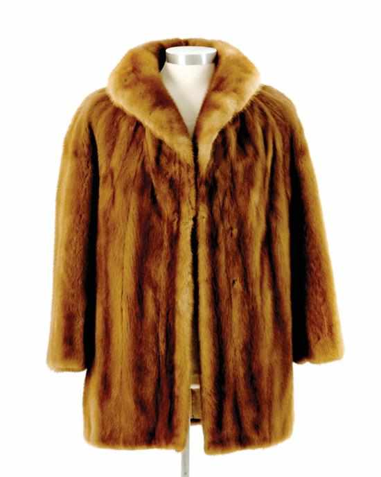 Appraisal: Mink coat car length medium size Provenance Property from a