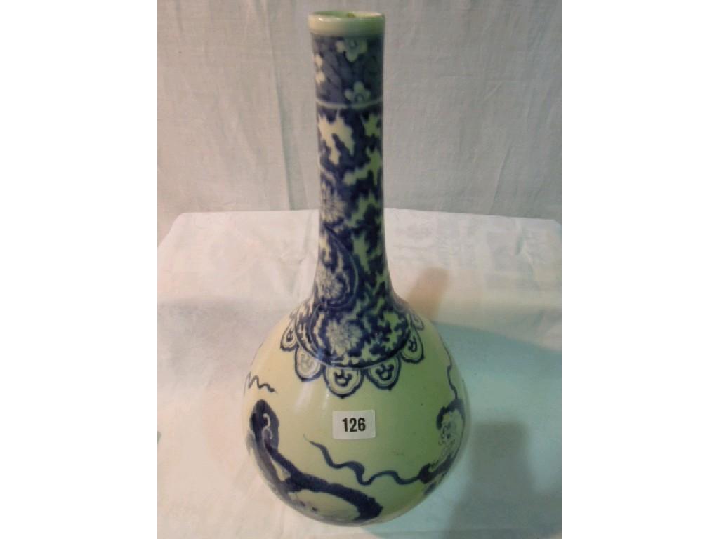 Appraisal: A large th century Chinese bottle shaped vase with drawn