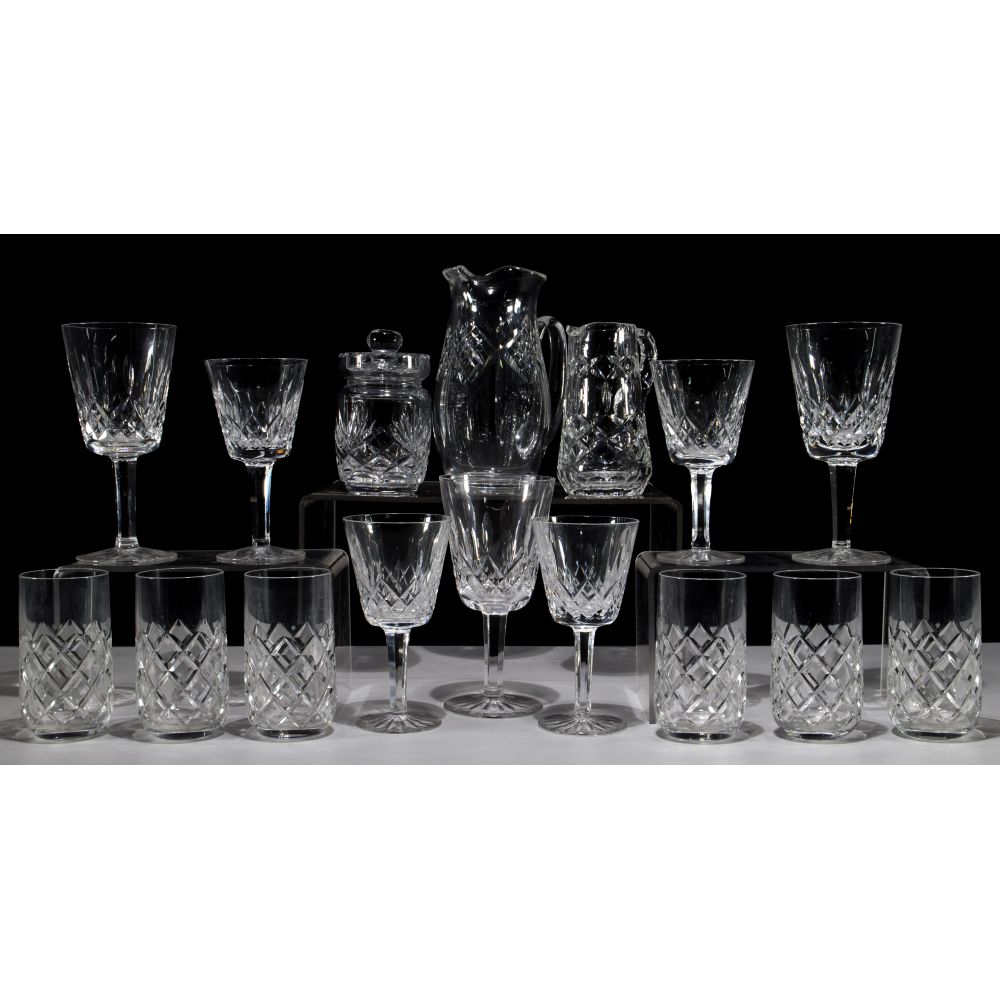 Appraisal: WATERFORD CRYSTAL AND CRYSTAL ASSORTMENT items including -inch stemmed glasses