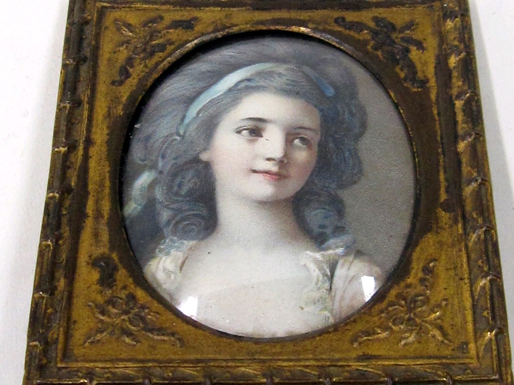 Appraisal: Portrait miniature in gilt metal frame