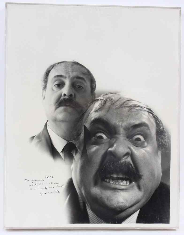 Appraisal: SIGNED PHOTOGRAPH ZERO MOSTEL February - September American actor of