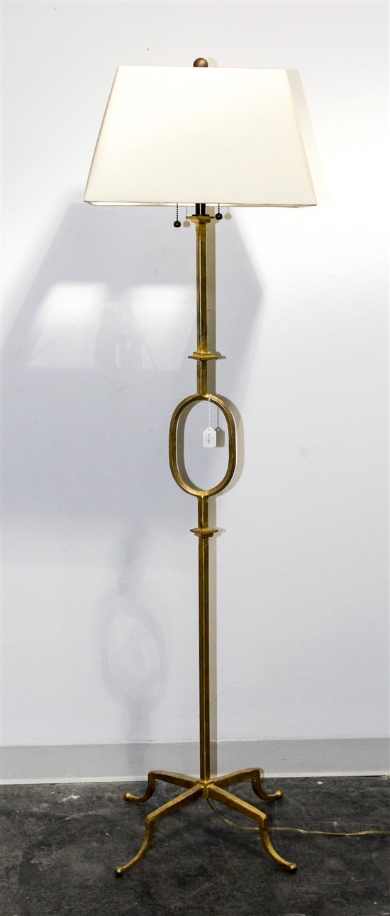 Appraisal: Sale Lot A Gilt Wrought Iron Oval Floor Lamp mattaliano