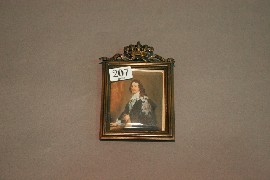 Appraisal: A miniature on ivory of Charles I in regal robes