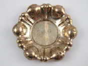 Appraisal: A Continental dish with deep lobed surround marked sterling and