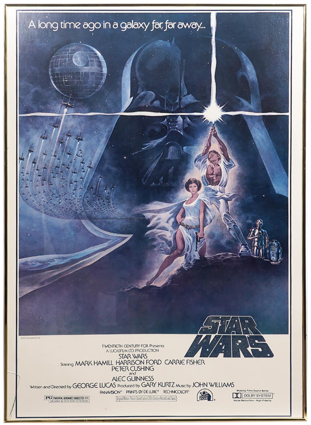 Appraisal: STAR WARS VINTAGE FRAMED MOVIE POSTERStar Wars vintage framed movie