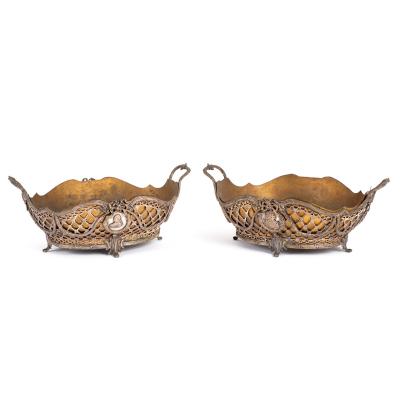 Appraisal: A pair of Dutch baskets circa struck with pseudo hallmarks