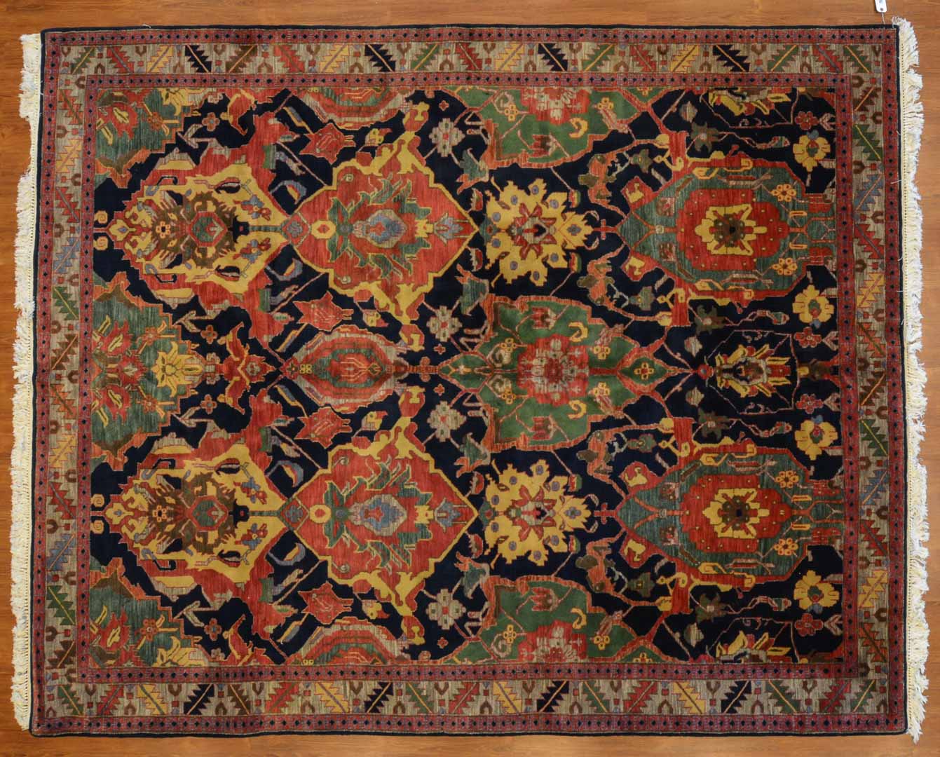 Appraisal: Indo Caucasian rug approx x India circa Condition Used condition