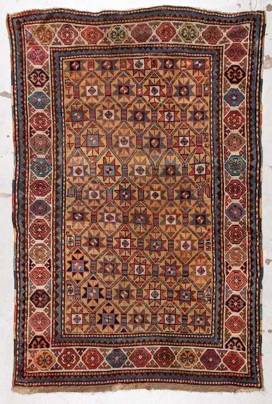 Appraisal: Antique Kazak Gendje Rug ' '' x ' '' Antique