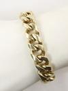 Appraisal: BRACELET - K yellow gold curb link bracelet dwt wide