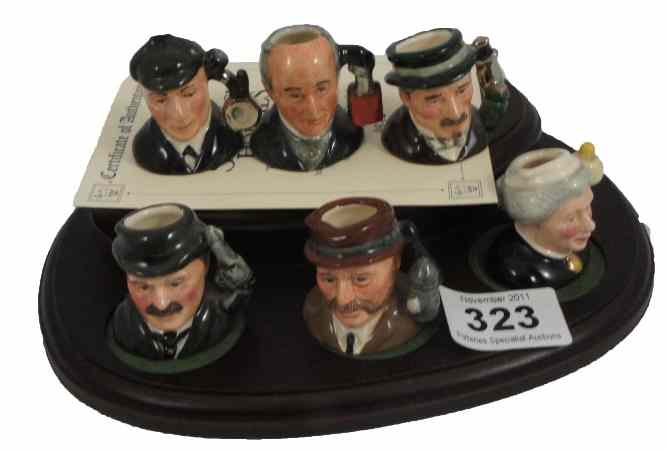 Appraisal: Royal Doulton Sherlock Holmes Tinies Character Jugs Limited Edition of