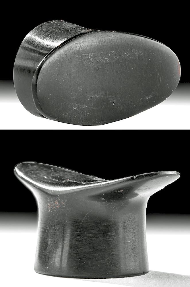 Appraisal: Fabulous Colima Obsidian Labret Plug Holiday Shipping Deadlines USA Domestic