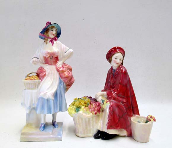 Appraisal: TWO ROYAL DOULTON PORCELAIN FIGURINES Nell Gwynn HN H and