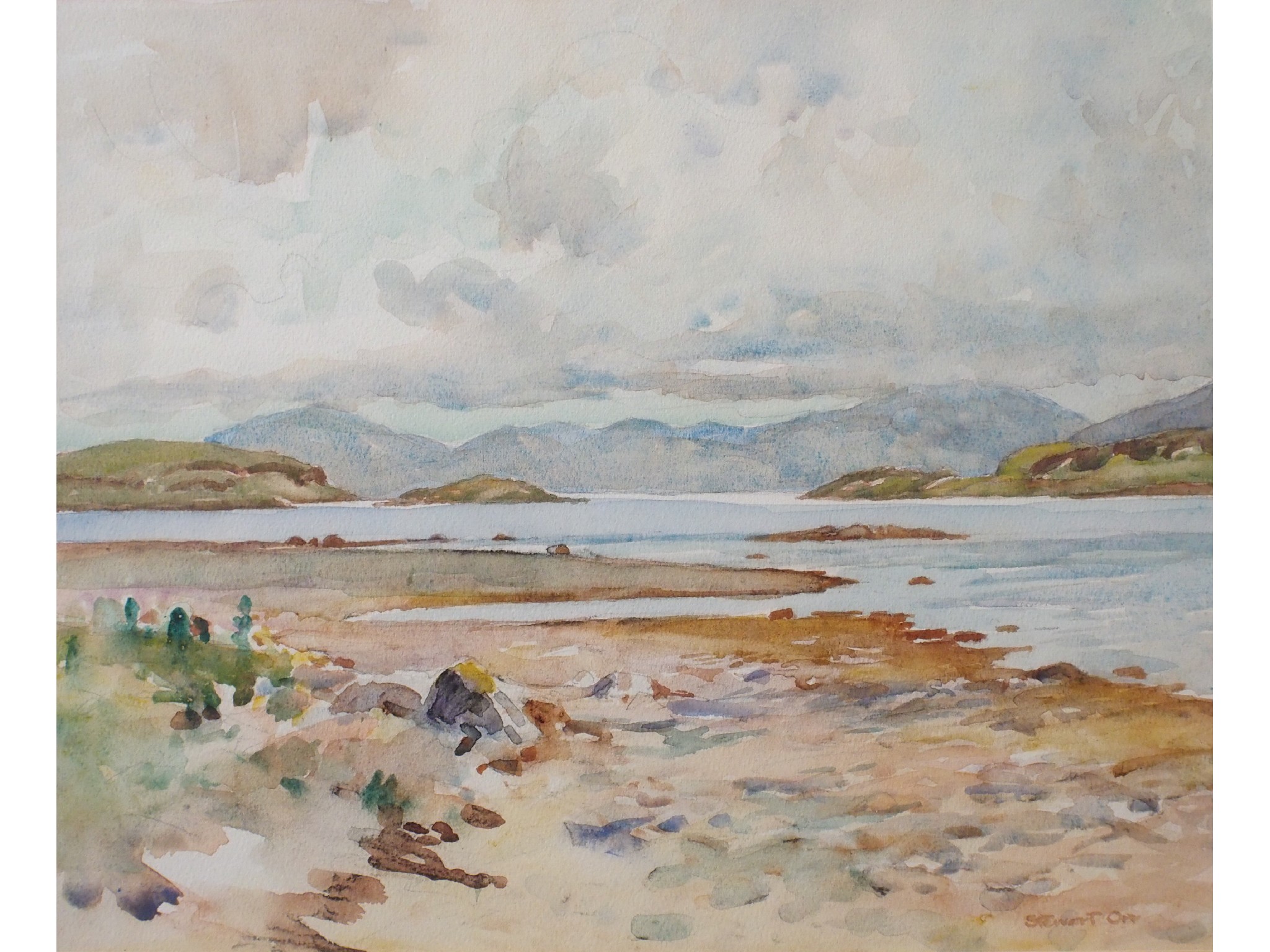 Appraisal: STEWART ORR RSW Scottish - LOCH LINNHE APPINWatercolour signed x