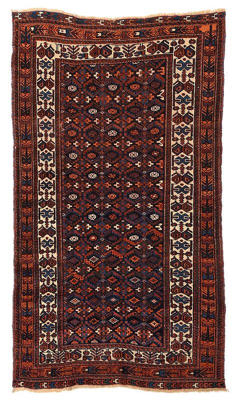 Appraisal: Afshar Rug Persian early to mid th century stepped palmette