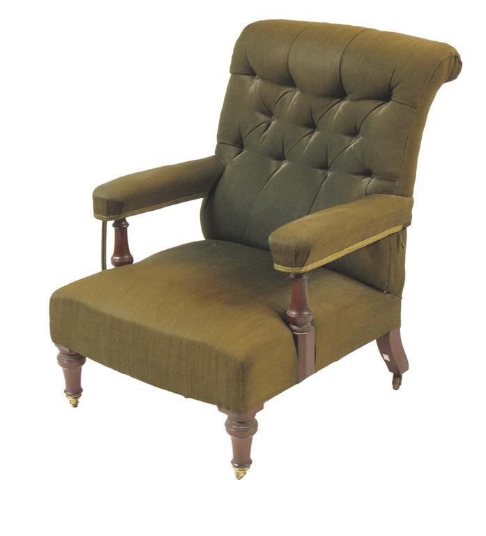 Appraisal: Holland amp Sons A late Victorian open armchair