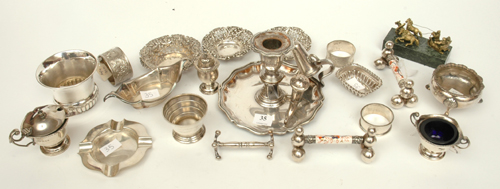 Appraisal: A LARGE COLLECTION OF SILVER PLATE ITEMS Including cruets pin