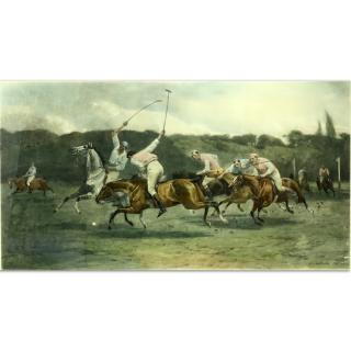 Appraisal: J C Dollman British - Polo Color Engraving on Paper