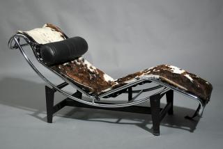 Appraisal: Le Corbusier Style Chaise Le Corbusier style chaise lounge chair