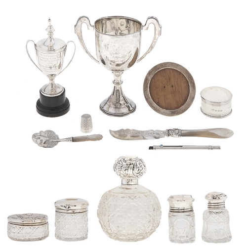 Appraisal: Miscellaneous Victorian and later silver articles to include a mother